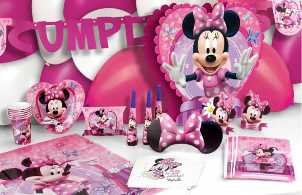 Minnie Thèmed Party Supplies, Minnie Ballons Décoration Anniversaire Minnie  pour Fille Décorations de Fête sur Thème Minnie pour Fête D'anniversaire